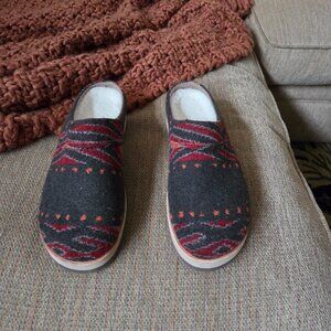 Merrell Women's Juno Wool Clog Faux Fur Lined Comfort Slip-On SW /Sweater Print